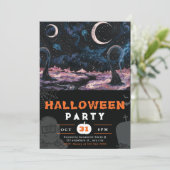 Invitation Halloween crépuscule Alien éffrayant (Debout devant)