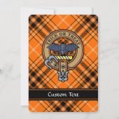 Invitation Halloween Crest sur l'invitation de Tartan (Devant)