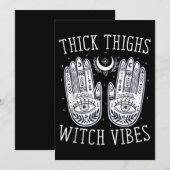 Invitation Halloween Cuisses Épaisses Vibes Sorcière (Devant / Derrière)