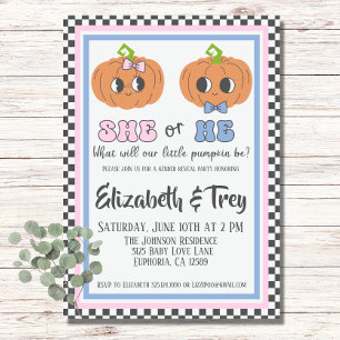 Invitation Halloween Cute Citrouille Super Genre Reved