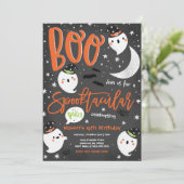 Invitation Halloween Cute Ghost Anniversaire de fête Spooktac (Debout devant)