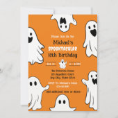 Invitation Halloween Cute Ghost Anniversaire Spooktacular (Devant)