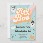 Invitation Halloween Cute Retro Éffrayant Fête d'Anniversaire (Devant)