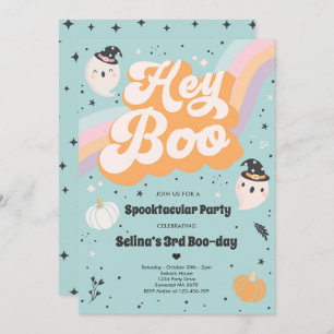 Invitation Halloween Cute Retro Éffrayant Fête d'Anniversaire