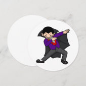 Invitation halloween dabbing dracula vampire (Devant / Derrière)