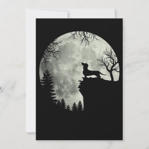 Invitation Halloween Dachshund Et Lune
