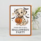 Invitation Halloween Dalmatie Chien Trick ou Treat Party (Debout devant)