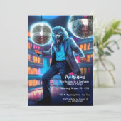 Invitation Halloween Dance Party, Disco Wolfman (Debout devant)
