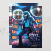 Invitation Halloween Dance Party, Disco Wolfman (Devant / Derrière)