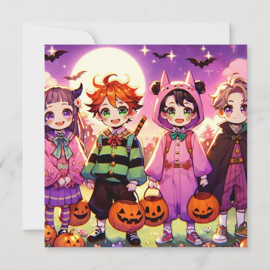 Invitation Halloween d'Anime Kid (Devant)