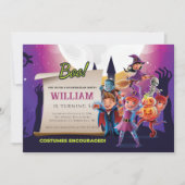 Invitation Halloween d'automne 5e fête d'anniversaire (Devant)