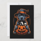 Invitation Halloween de chien - Pitbull Witch (Devant)