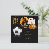 Invitation Halloween de football pour joueur (Debout devant)