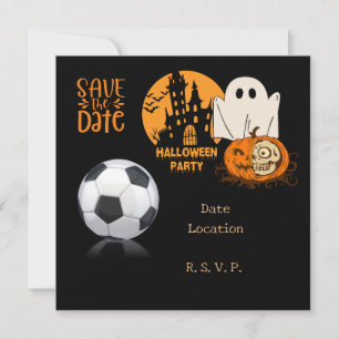 Invitation Halloween de football pour joueur