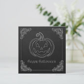 Invitation Halloween de la lanterne Jack O' (Debout devant)