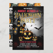 Invitation Halloween de la maison Spooktacular Dark (Devant / Derrière)