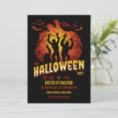 Invitation Halloween de l'infection de Zombie (Debout devant)