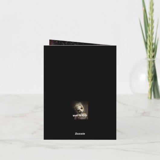 Invitation Halloween de poupée hantée (Dos)