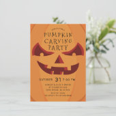 Invitation Halloween déplaisant Carvages (Debout devant)