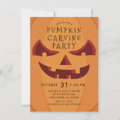 Invitation Halloween déplaisant Carvages (Devant)