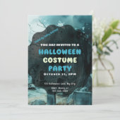 Invitation Halloween déplaisant Mais Beau Cimetière (Debout devant)