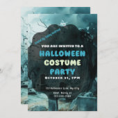 Invitation Halloween déplaisant Mais Beau Cimetière (Devant / Derrière)