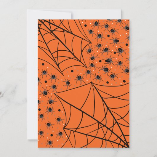 Invitation Halloween des araignées déplaisantes (Dos)
