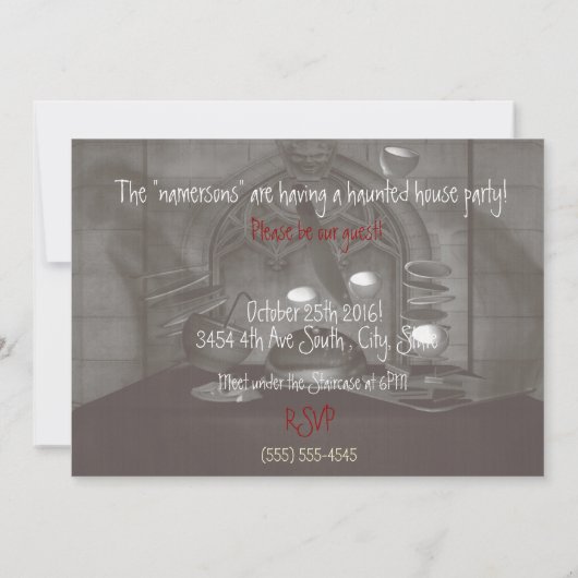 Invitation HALLOWEEN Dîner (Dos)