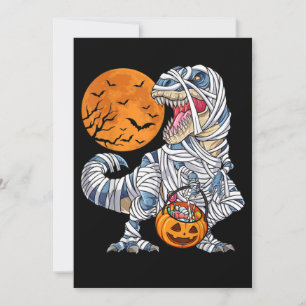 Invitation Halloween Dinosaur T rex Citrouille maman