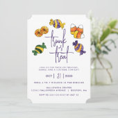 Invitation Halloween Distribute des friandises dans le coffre (Debout devant)