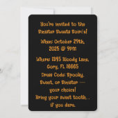 Invitation Halloween doux et sinistre (Dos)