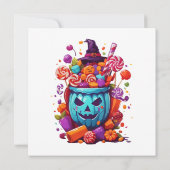Invitation Halloween drôle (Dos)