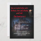 Invitation Halloween du château du comte Dracula (Dos)