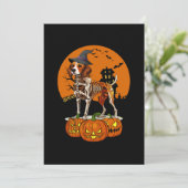 Invitation Halloween du chien beagle (Debout devant)