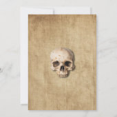 Invitation Halloween du crâne parti gothique (Dos)