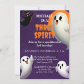 Invitation Halloween du jour de l'anniversaire Spooktacular T (Devant)