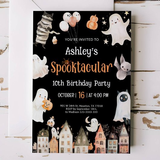 Invitation Halloween du parti Spooktacular