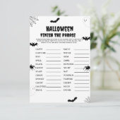 Invitation Halloween effrayant finir la phrase partie de jeu  (Debout devant)