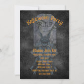 Invitation Halloween effrayant Goblin Gravestone (Devant)