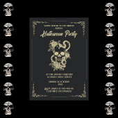 Invitation halloween éffrayant gothique vintage