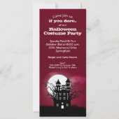 Invitation Halloween éffrayant Haunted House (Devant)