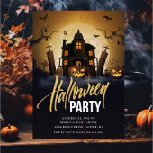 Invitation Halloween éffrayant Haunted House