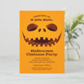 Invitation Halloween éffrayant Jack o' Lantern (Debout devant)