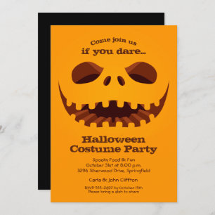 Invitation Halloween éffrayant Jack o' Lantern