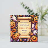 Invitation Halloween Éffrayant Night Bash : Rejoignez-nous po (Debout devant)