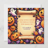 Invitation Halloween Éffrayant Night Bash : Rejoignez-nous po (Dos)