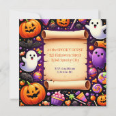 Invitation Halloween Éffrayant Night Bash : Rejoignez-nous po (Dos)