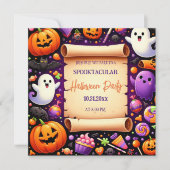 Invitation Halloween Éffrayant Night Bash : Rejoignez-nous po (Devant)