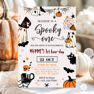 Invitation Halloween "Éffrayant One" 1er anniversaire