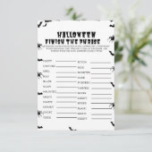 Invitation HAlloween Éffrayant Party Finissez le jeu d'expres (Debout devant)